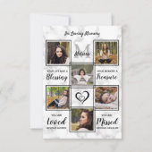 追悼フォト悔やみや弔慰葬儀 サンキューカード (正面)