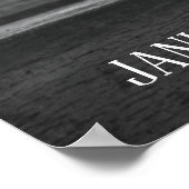 追悼ポスター 白いバラの花束 モノクロ ポスター (角)