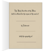 追悼ミサ 哀悼 カード (内側 (右))