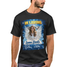 追悼メモリアルフォトTシャツ ブラック