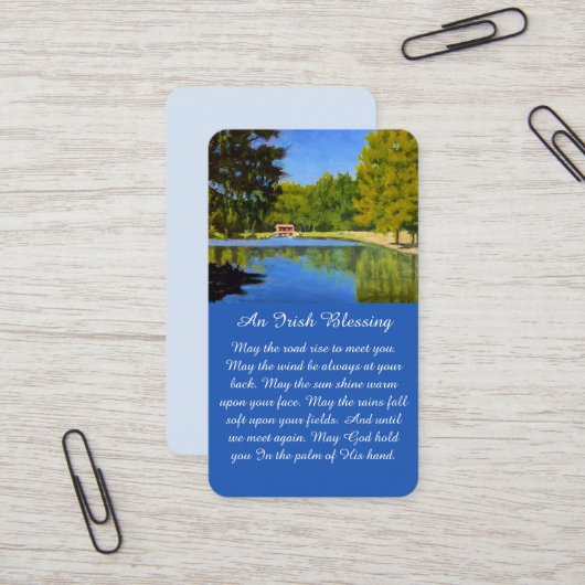 追悼メモリアルランドスケープ葬式カード 名刺 (正面/裏面インサイチュ)