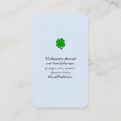 追悼メモリアルランドスケープ葬式カード 名刺 (裏面)