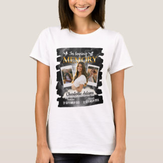 追悼メモリアルTシャツ 遺影プリント Tシャツ