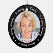 追悼メモリパーソナライズされた2フォトサー セラミックオーナメント (左)