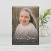 追悼モダン悔やみや弔慰葬儀写真 サンキューカード (スタンド正面)