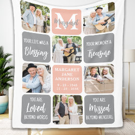 追悼モダン詩カスタム6枚 フリースブランケット