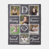 追悼モノグラム名追悼キープサケ フリースブランケット (正面)