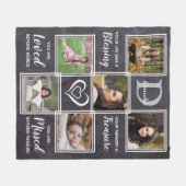 追悼モノグラム名追悼キープサケ フリースブランケット (正面(横))