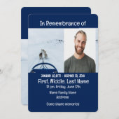 追悼会のご案内 ドッグチーム スレッジ ウィンタースポーツ 招待状 (正面/裏面)