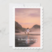 追悼会のプログラム原稿 フォト スクリプト 招待状 (正面)