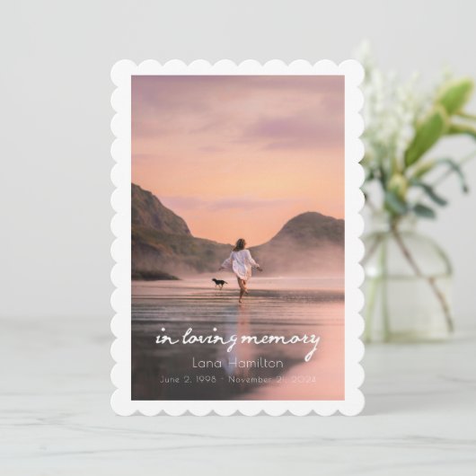 追悼会のプログラム原稿 フォト スクリプト 招待状 (スタンド正面)