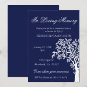 追悼会の木 招待状 (正面/裏面)