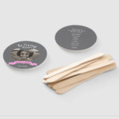 追悼会フォトピンクリボンプログラムファン ハンドファン (組立なし)