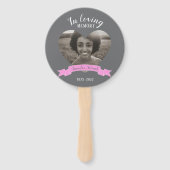 追悼会フォトピンクリボンプログラムファン ハンドファン (正面)