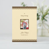 追悼会プログラムカード 招待状 (スタンド正面)