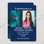 追悼会招待水泳選手 招待状 (正面/裏面)