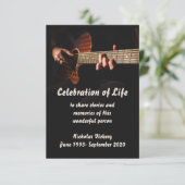 追悼会招待 ギタープレーヤー ミュージシャン 招待状 (スタンド正面)