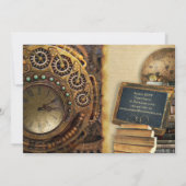 追悼会 スチームパンク ギア タイムマシン 写真 招待状 (裏面)