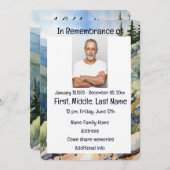 追悼会 招待 水彩 自転車 招待状 (正面/裏面)