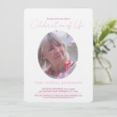 追悼写真とピンク 招待状 (スタンド正面)