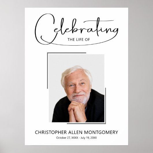 追悼写真による人生の祝い ポスター (正面)