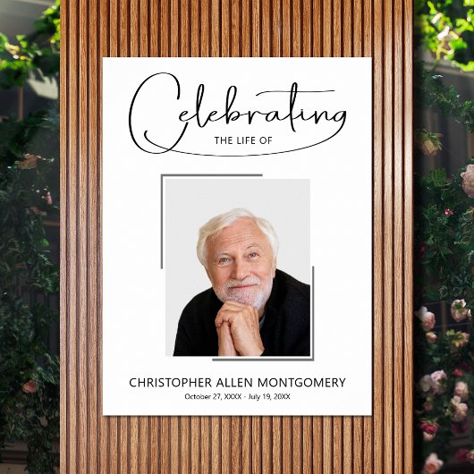 追悼写真による人生の祝い ポスター