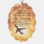 追悼写真の思い出の品 パイロット 飛行機 飛行 オーナメントカード (左)