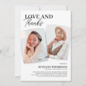 追悼写真エレガントサンキューカード サンキューカード (正面)