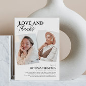 追悼写真エレガントサンキューカード サンキューカード