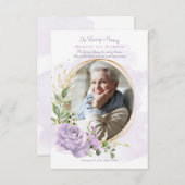 追悼写真カード 招待状 (正面/裏面)