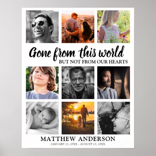 追悼写真コラージュ ポスター (正面)
