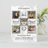 追悼写真コラージュ　メモリアル　ライフセレブレーション 招待状 (スタンド正面)