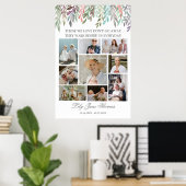 追悼写真コラージュ 葬儀 弔慰 ポスター (ホームオフィス)