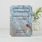 追悼写真ブックマーク カーディナル レッドバード 招待状 (スタンド正面)