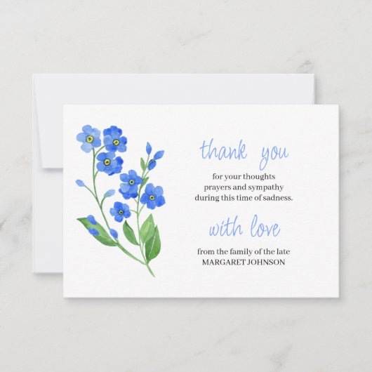 追悼写真忘れは葬儀ではない サンキューカード (正面)