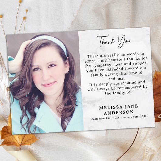 追悼写真悔やみや弔慰葬儀 サンキューカード