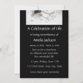 追悼写真招待アーキテクチャー 建築家 招待状 (裏面)