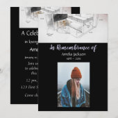 追悼写真招待アーキテクチャー 建築家 招待状 (正面/裏面)