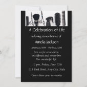 追悼写真招待 美容師 美容 招待状 (裏面)