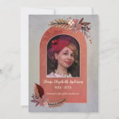 追悼写真訃報カード 招待状 (正面)