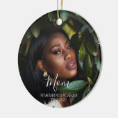 追悼写真贈り物クリスマスを愛する思い出の母親に セラミックオーナメント (左)
