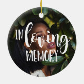 追悼写真贈り物クリスマスを愛する思い出の母親に セラミックオーナメント (裏面)