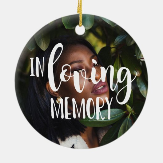 追悼写真贈り物クリスマスを愛する思い出の母親に セラミックオーナメント (裏面)