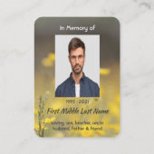 追悼写真 フクロウ 鳥 名刺 (裏面)