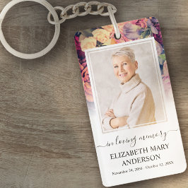 追悼写真Loving Memoryムーディーフローラ キーホルダー