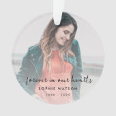 追悼写真Loving Memory悔やみや弔慰Tribute オーナメント (正面)