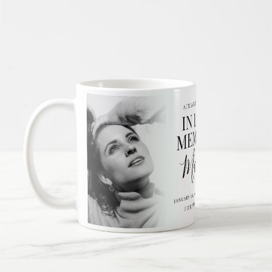 追悼前と追悼後に愛情を込めて コーヒーマグカップ (左)