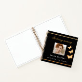 追悼帳 黒金写真 ノートブック (内部)