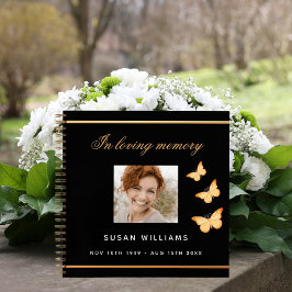 追悼帳 黒金写真 ノートブック