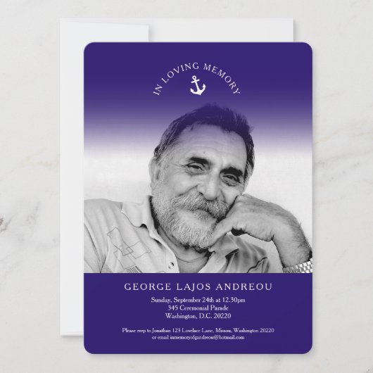 追悼式いかり海葬招待状 招待状 (正面)